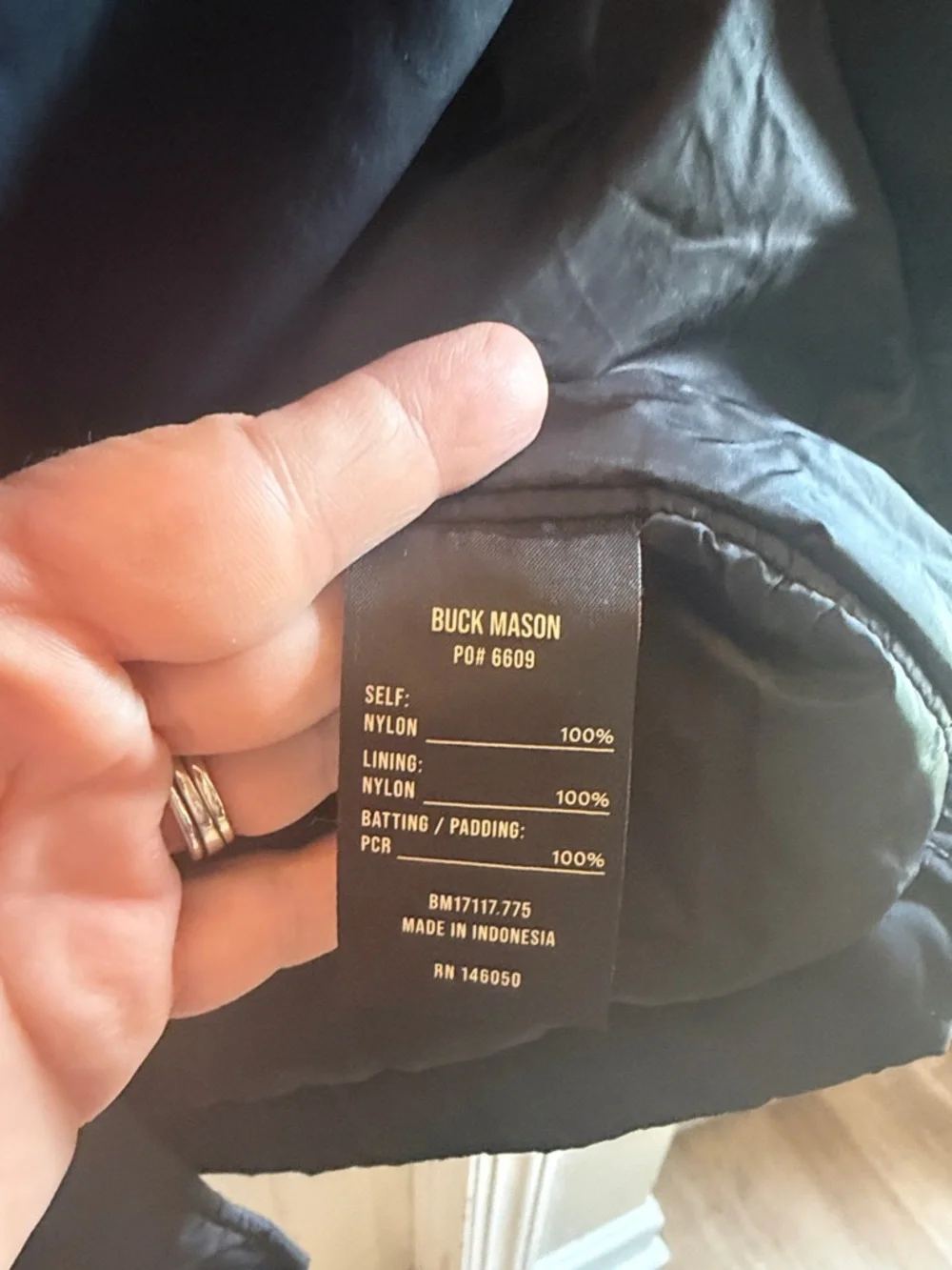 Buck Mason Navy explorer jacket